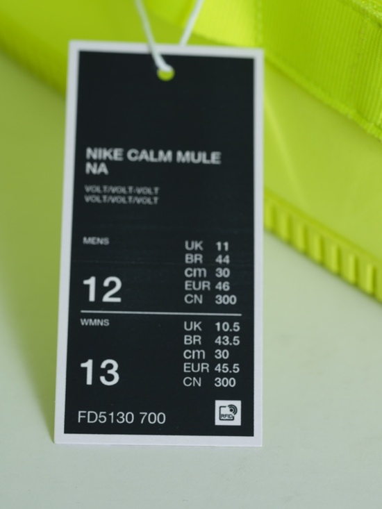 Nike Calm Mule Volt FD5130-700 Men’s US 12 UK 11 Women’s US 13 UK 10.5 New NWT main image 7